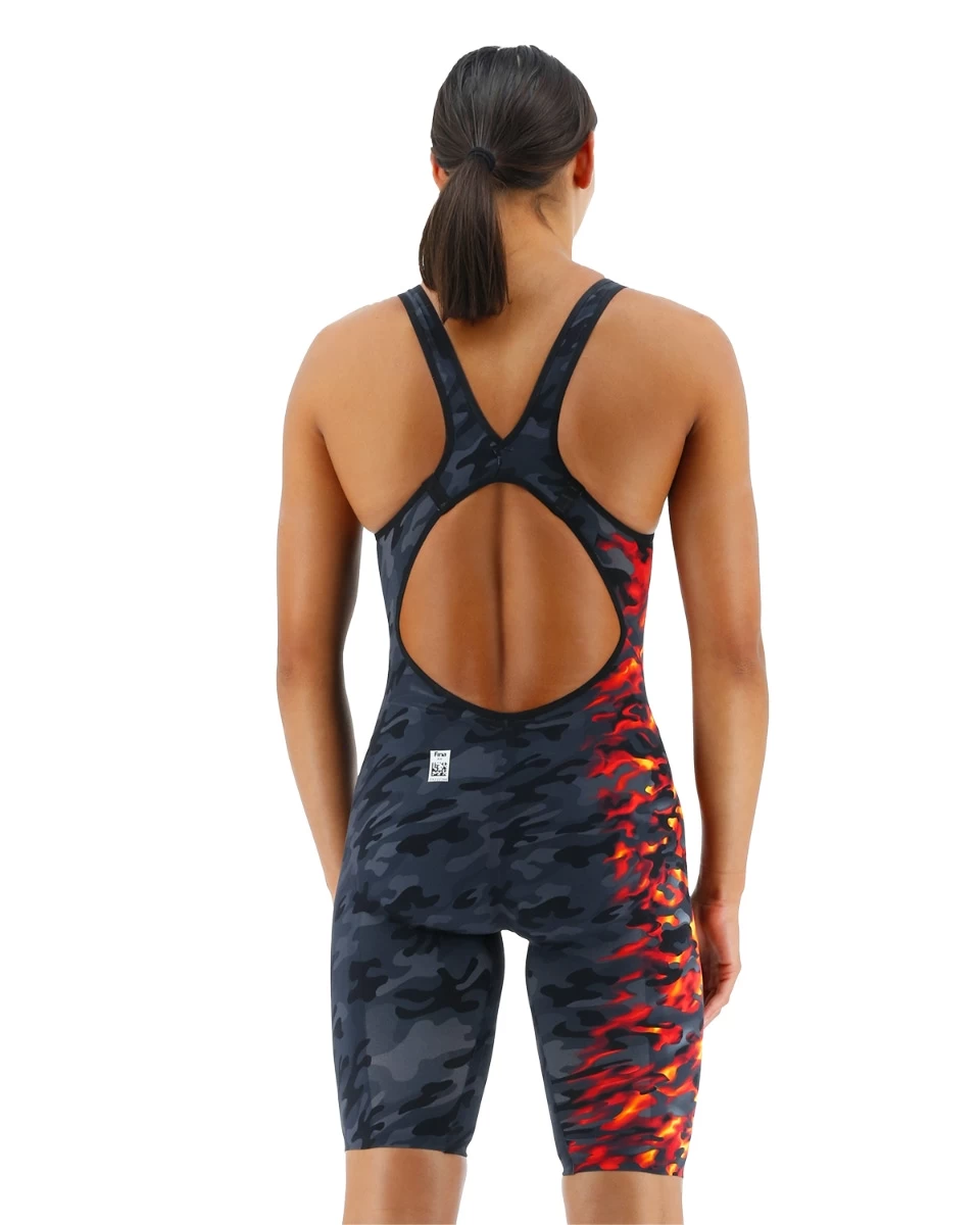 TYR Women's Venzo™ Open Back Swimsuit - Camo Fire 4 TYR Women's Venzo™ Open Back Swimsuit - Camo Fire - Image 2