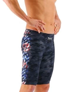 TYR Men's Venzo™ High Jammer - USA Blackout Camo -Tyr vzcuhw6a 921 alt06