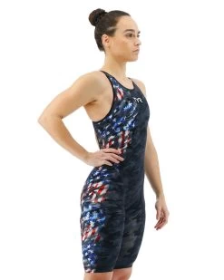 TYR Women's Venzo™ Open Back - USA Blackout Camo -Tyr vzcuob6a 921 alt06